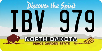 ND license plate IBV979