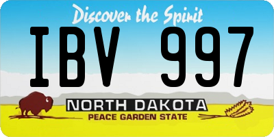 ND license plate IBV997