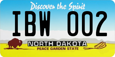 ND license plate IBW002