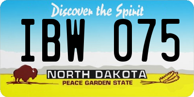 ND license plate IBW075