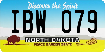 ND license plate IBW079
