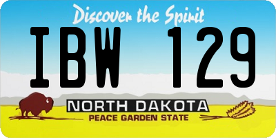 ND license plate IBW129
