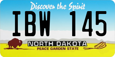 ND license plate IBW145
