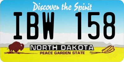 ND license plate IBW158
