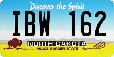 ND license plate IBW162