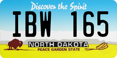 ND license plate IBW165