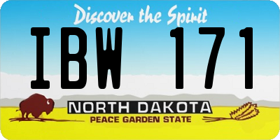 ND license plate IBW171