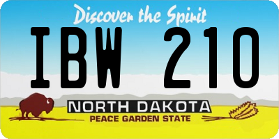 ND license plate IBW210