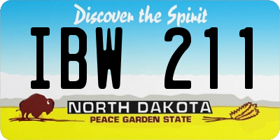ND license plate IBW211