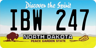 ND license plate IBW247