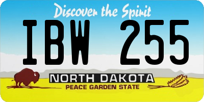 ND license plate IBW255