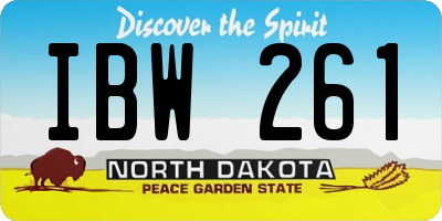 ND license plate IBW261