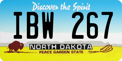 ND license plate IBW267