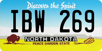 ND license plate IBW269
