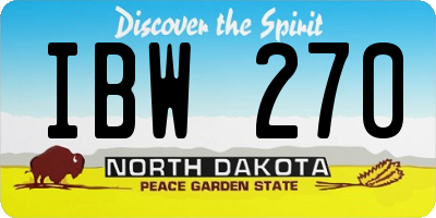 ND license plate IBW270