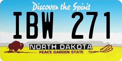 ND license plate IBW271
