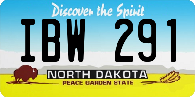 ND license plate IBW291
