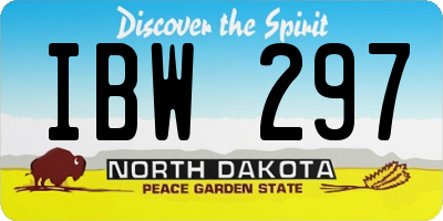 ND license plate IBW297