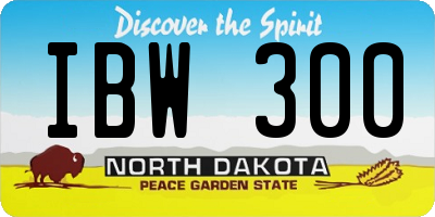 ND license plate IBW300