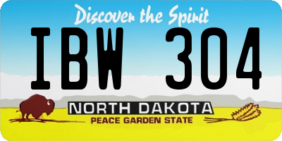 ND license plate IBW304