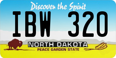 ND license plate IBW320