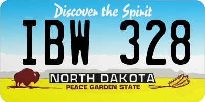 ND license plate IBW328