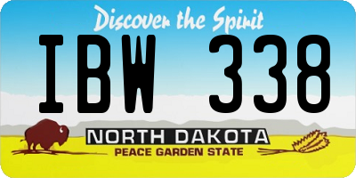 ND license plate IBW338