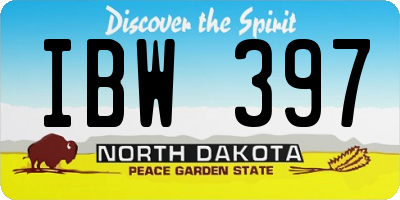 ND license plate IBW397