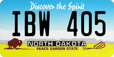 ND license plate IBW405