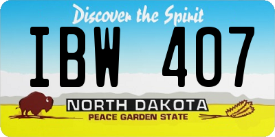 ND license plate IBW407