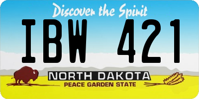 ND license plate IBW421