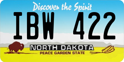 ND license plate IBW422