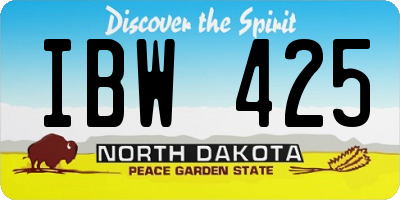 ND license plate IBW425