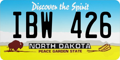ND license plate IBW426