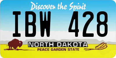 ND license plate IBW428