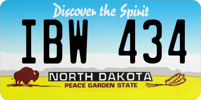 ND license plate IBW434