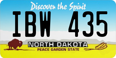 ND license plate IBW435