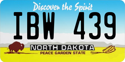 ND license plate IBW439