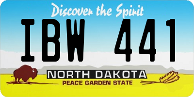 ND license plate IBW441