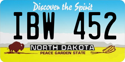 ND license plate IBW452