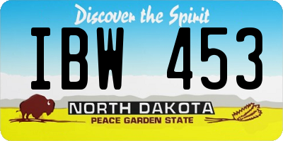 ND license plate IBW453