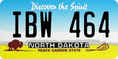 ND license plate IBW464