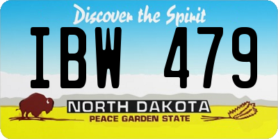 ND license plate IBW479