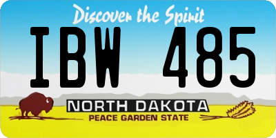 ND license plate IBW485