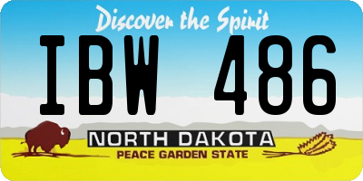 ND license plate IBW486