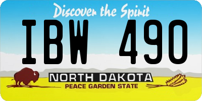 ND license plate IBW490