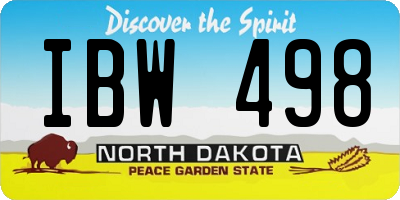 ND license plate IBW498