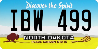ND license plate IBW499