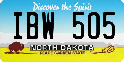 ND license plate IBW505