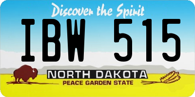 ND license plate IBW515